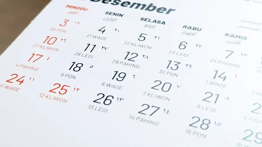 Colorful visual content calendar for Pinterest planning