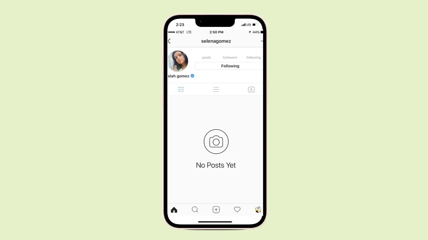 Instagram User with profile picture 