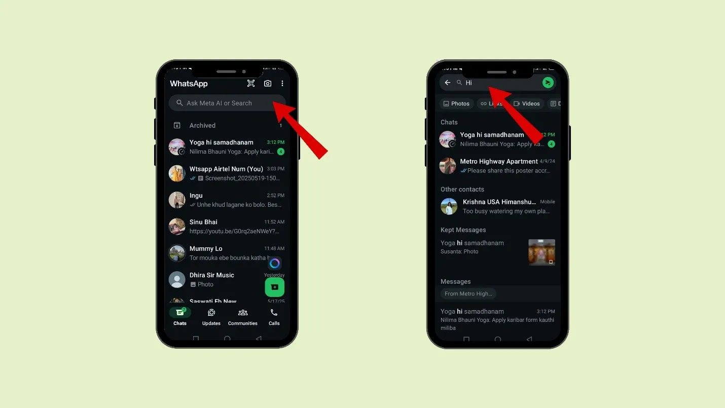 start a chat with Meta AI