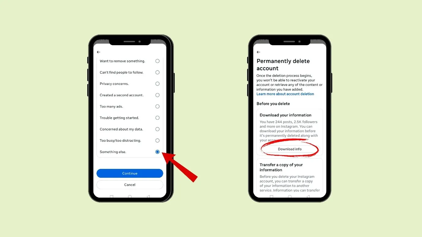 download your information