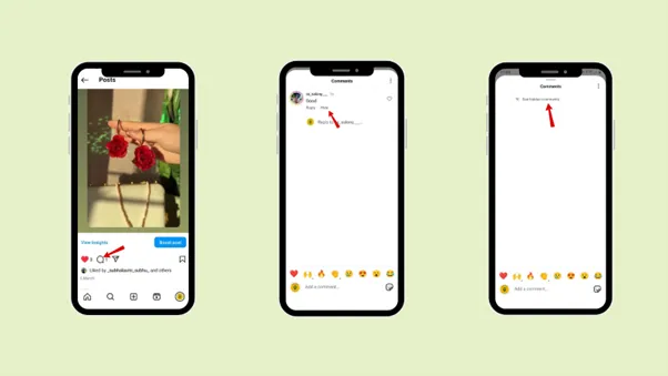 hide a comment on Instagram