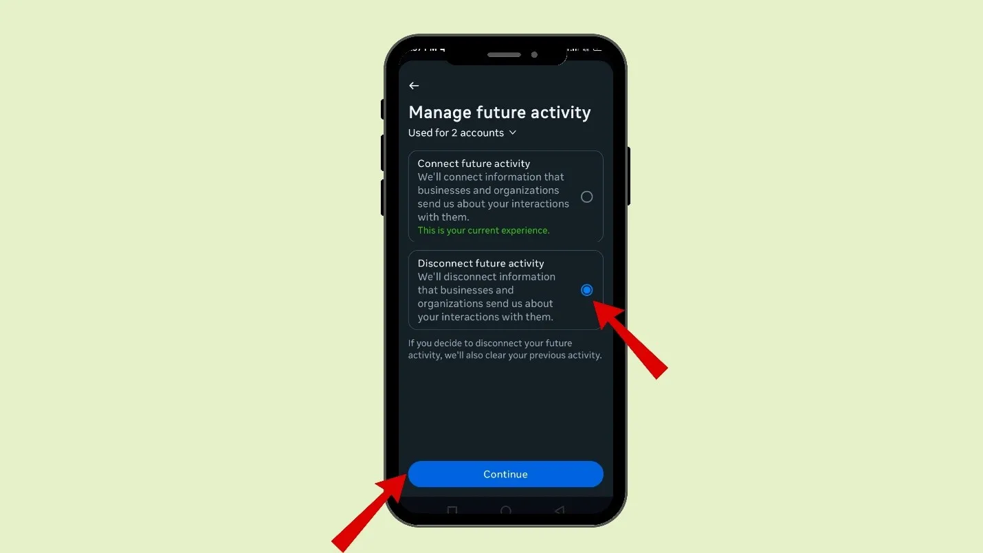 Disconnect future activity