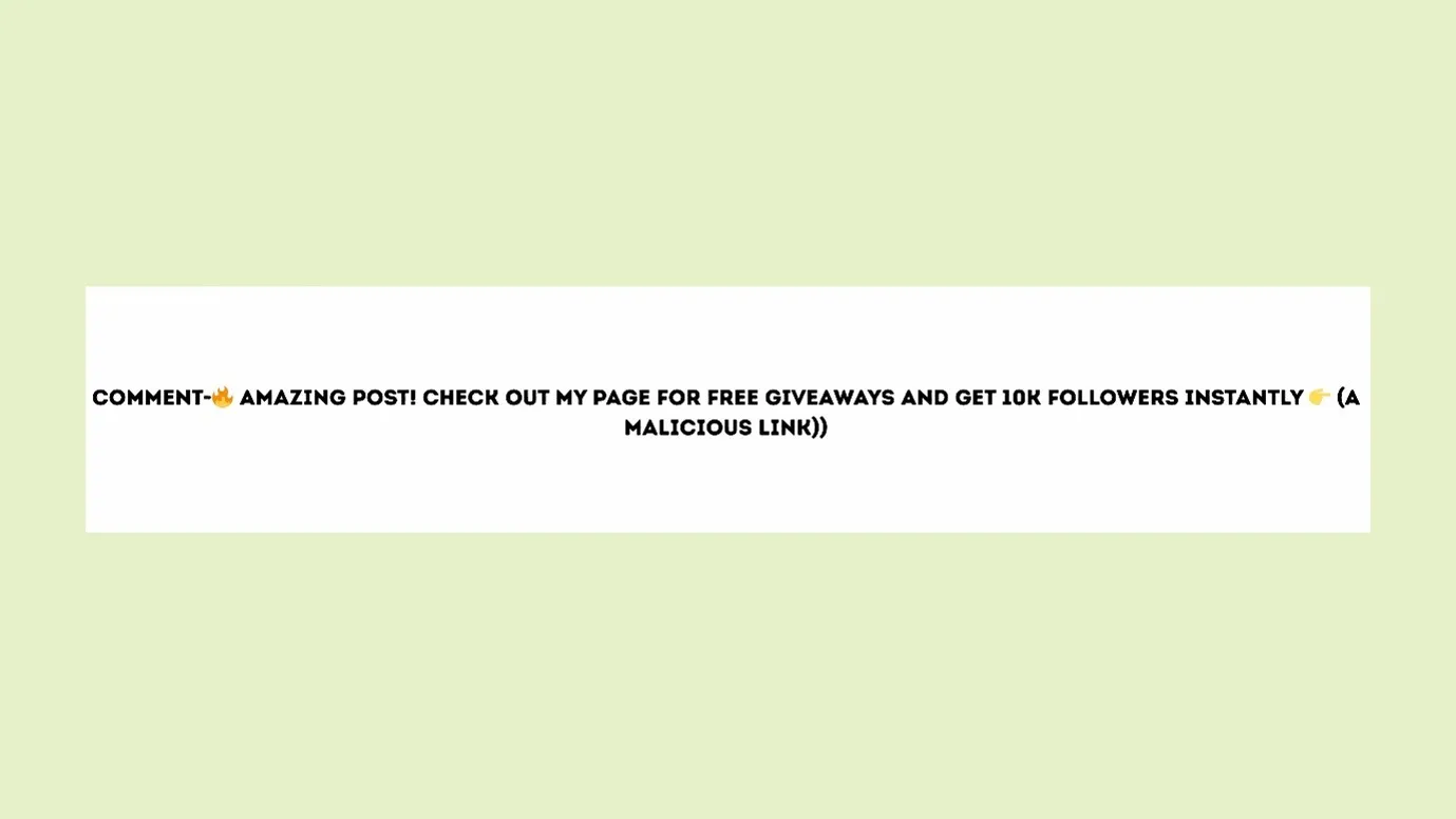 Comment spam