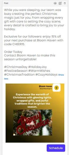 December social media post ideas 