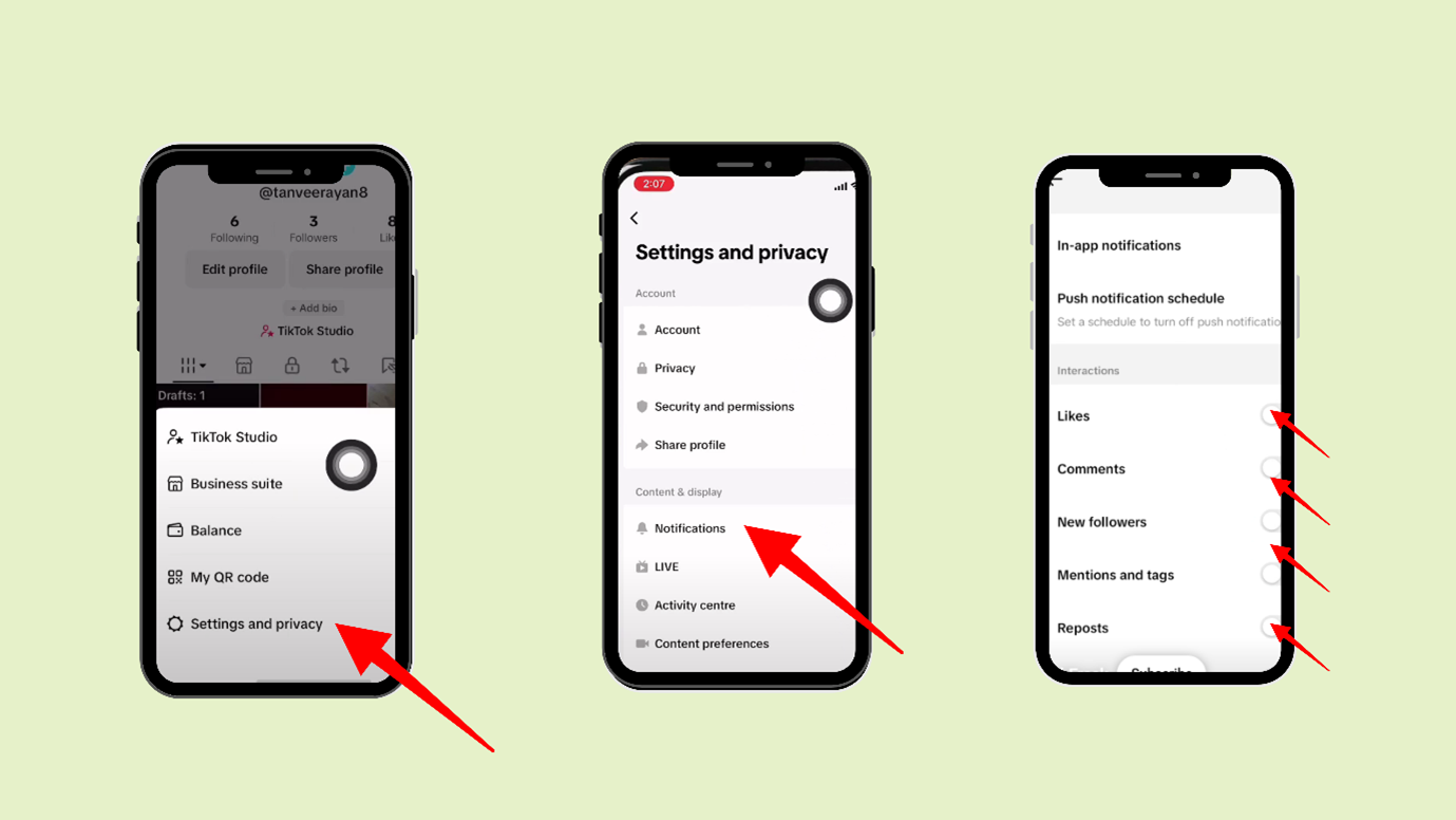 Settings and Privacy