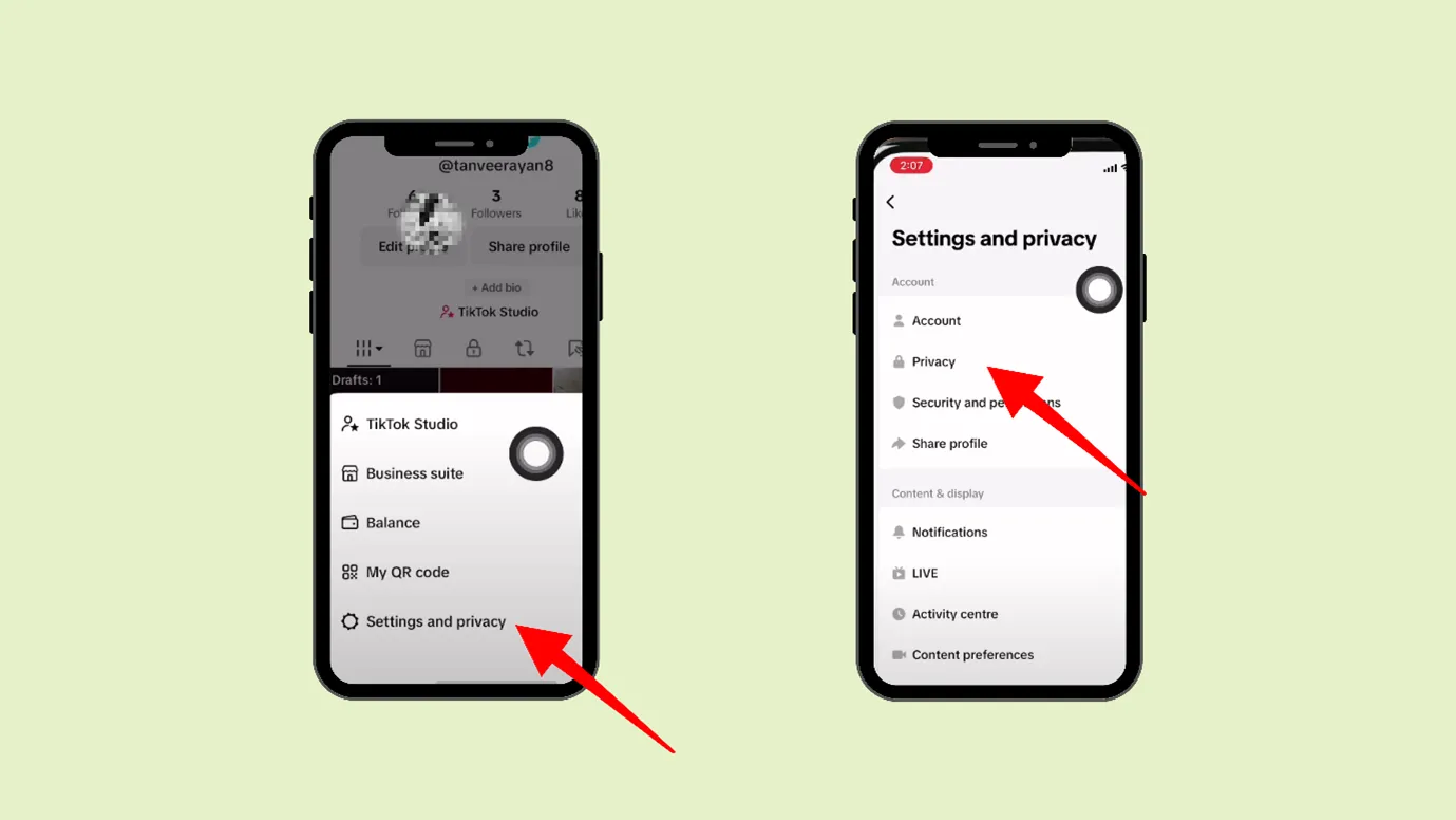 Settings and Privacy