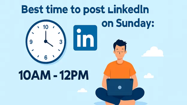 Best time to post on LinkedIn on Sunday
