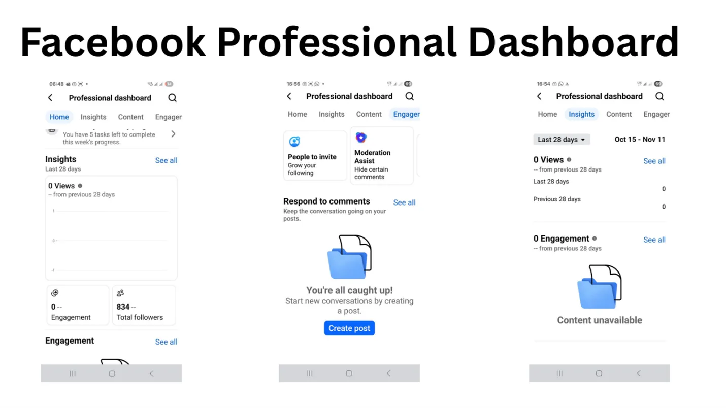 Inside the professional dashboard