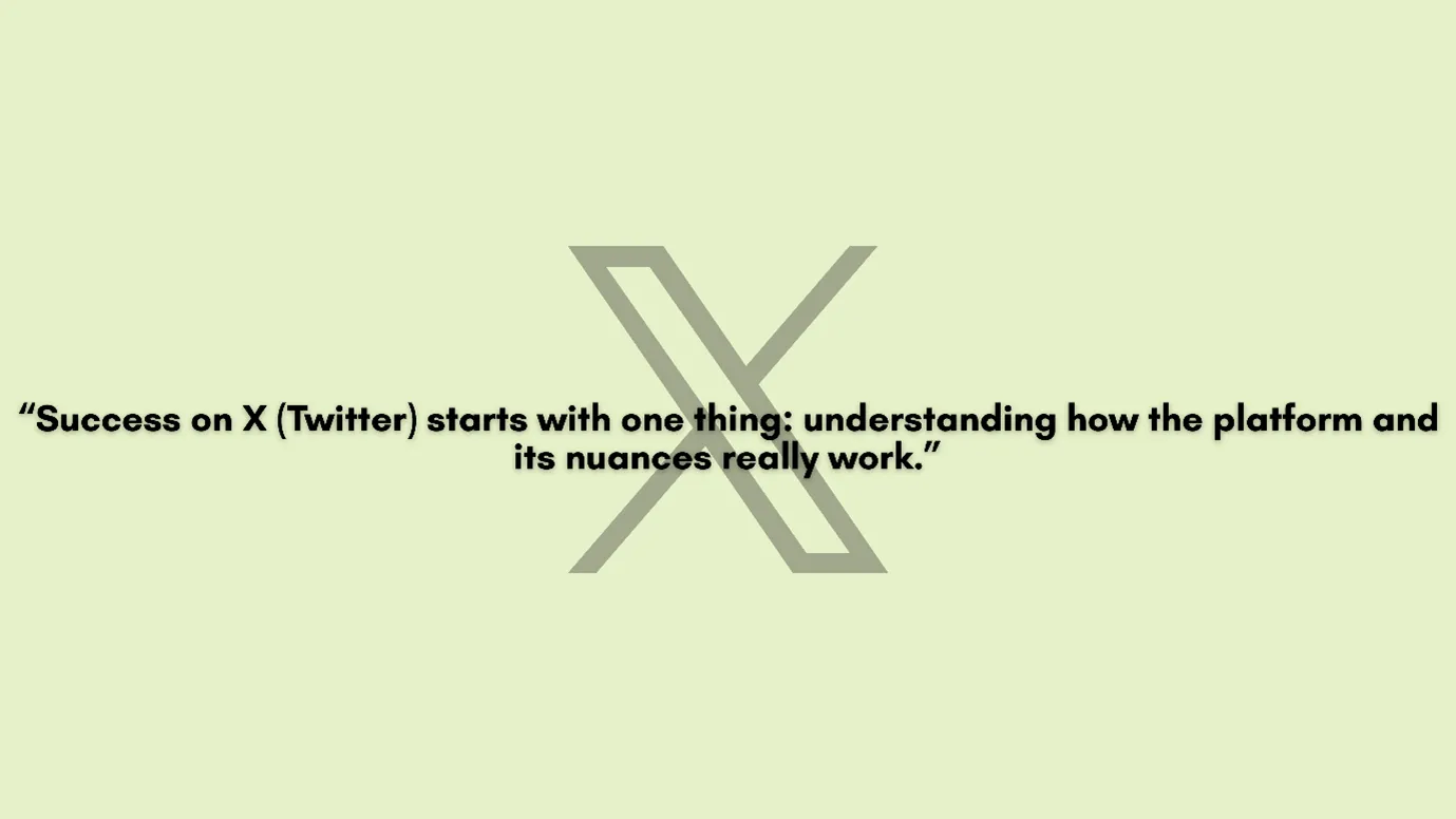 growing on X (Twitter)