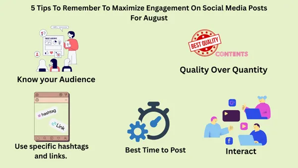 social media posts for August 