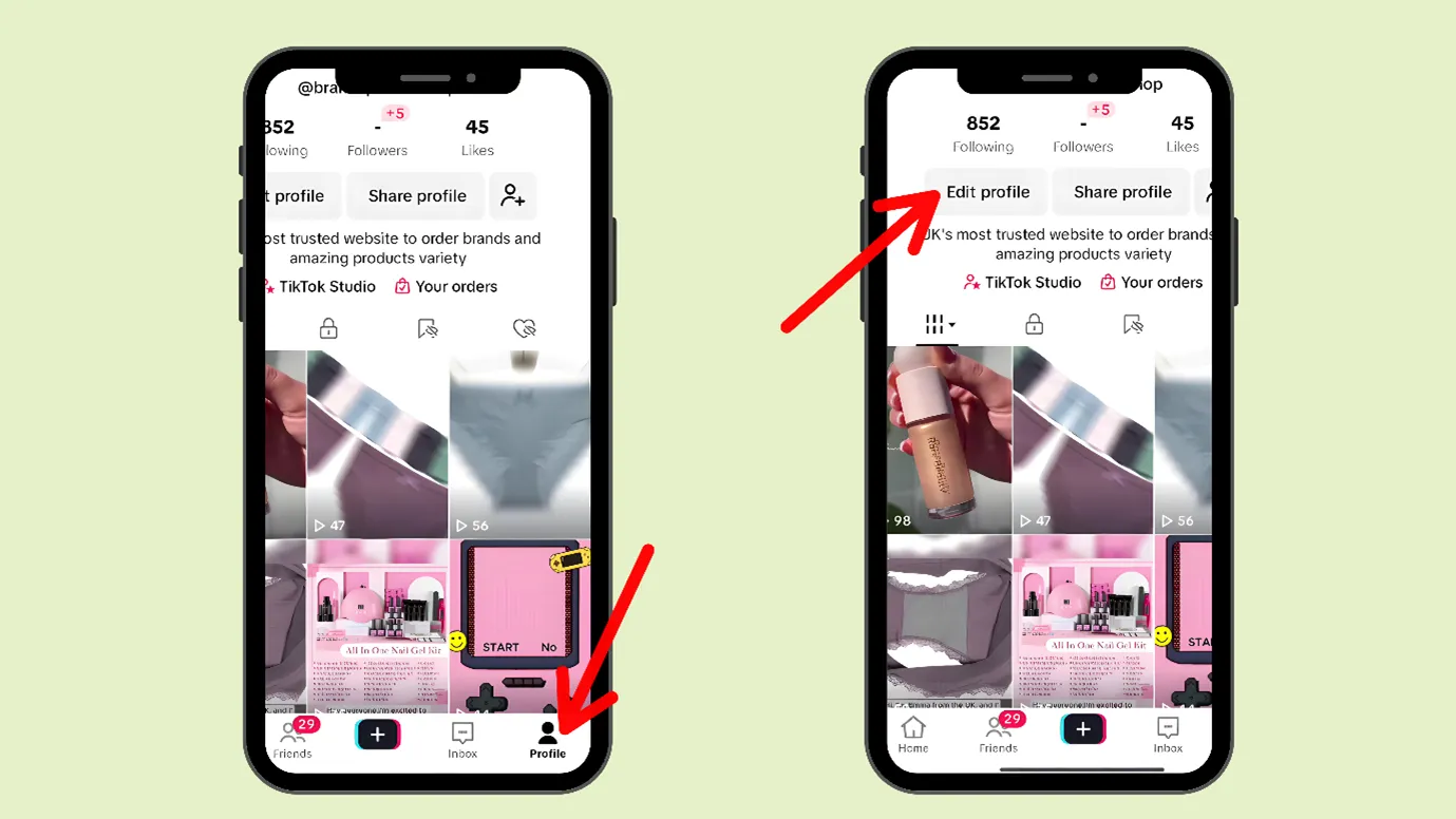 unlink IG from TikTok