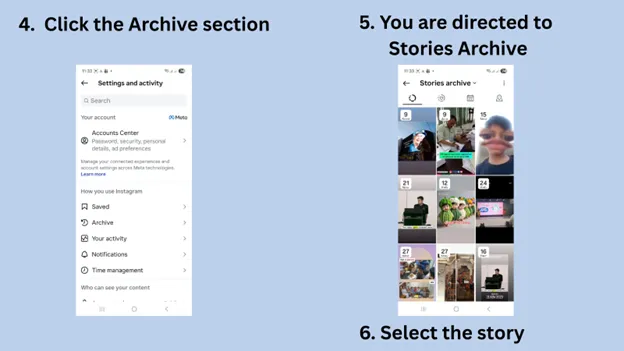 Navigating to the Archive Section