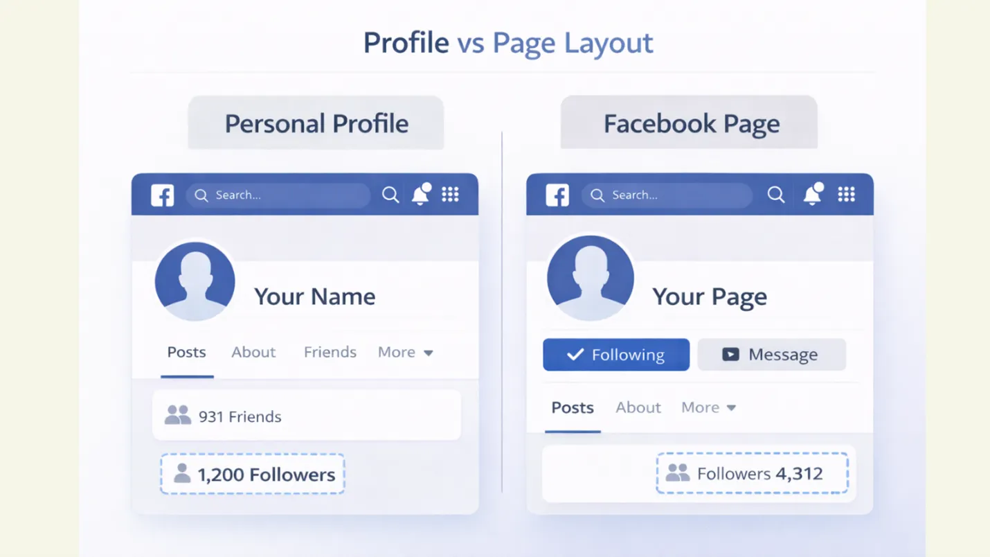 Profiles vs Facebook Pages