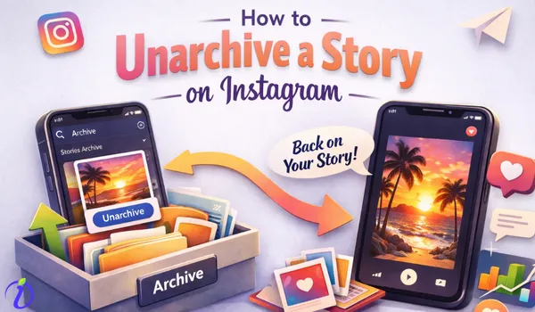 Unarchive a story on Instagram