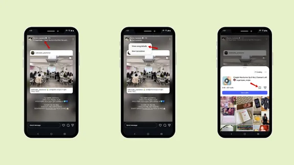 songs on Instagram story