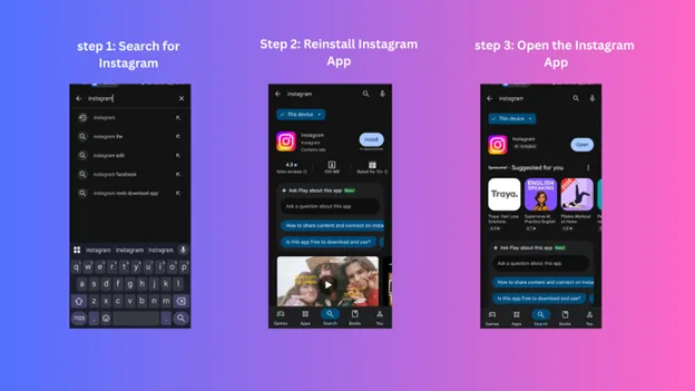 Uninstall the Instagram app