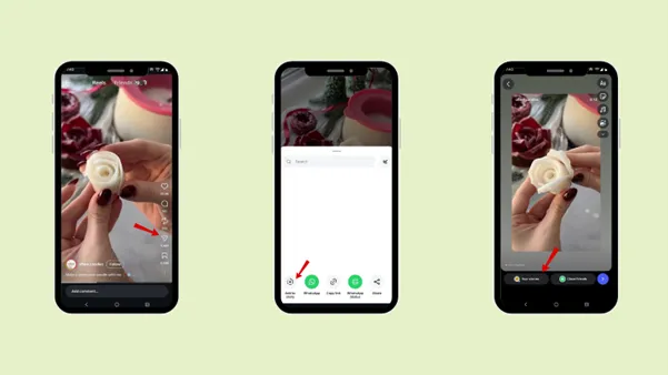 share a reel on your story