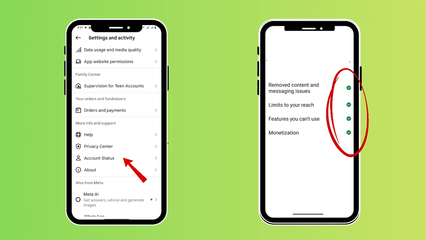 settings and activity