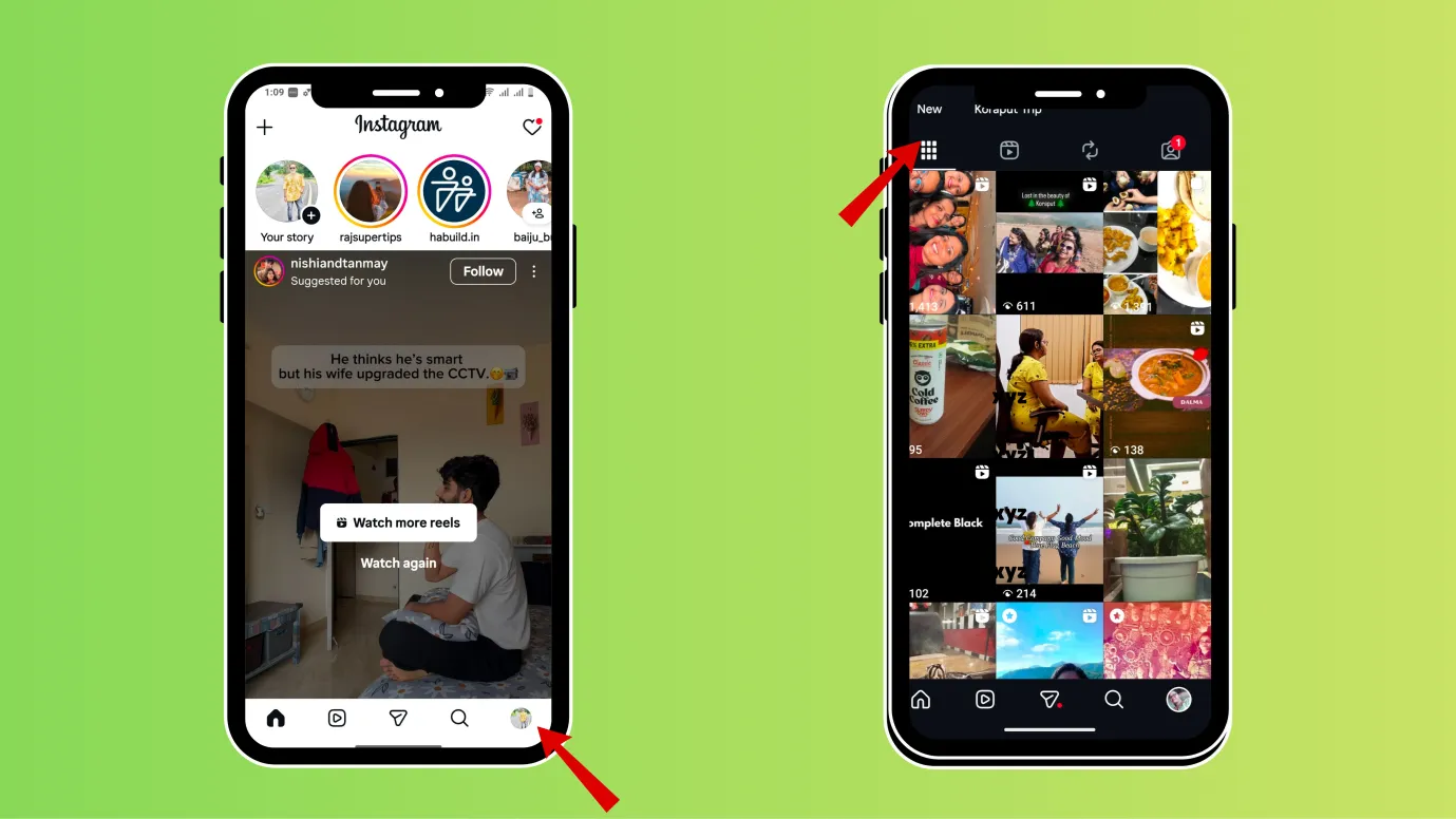 profile picture at the bottom right