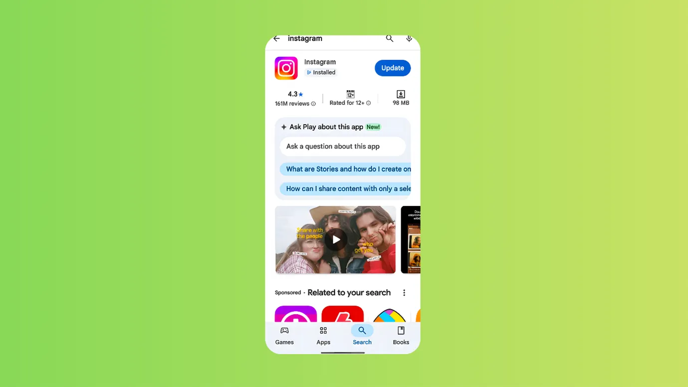 latest version of Instagram
