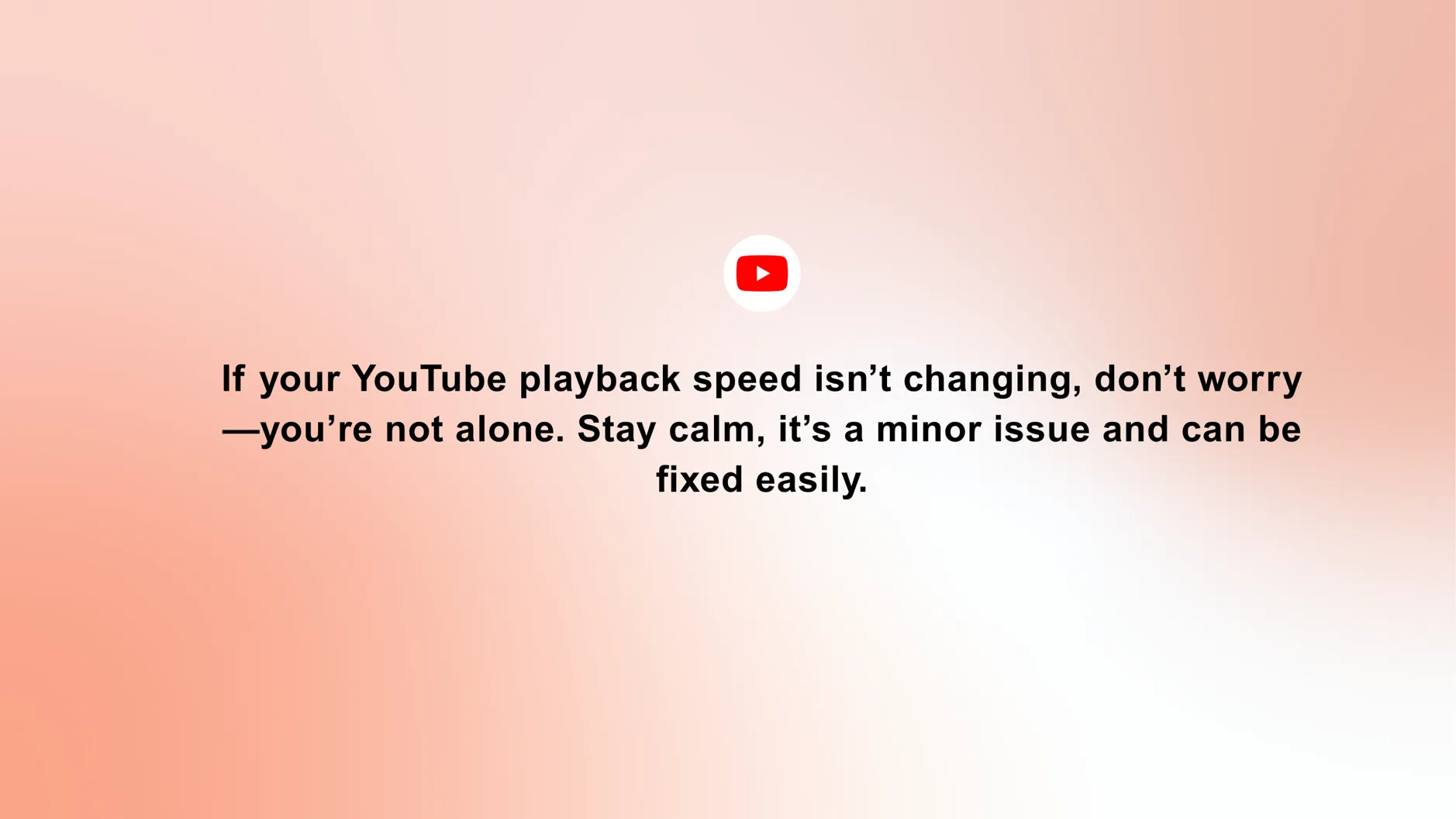 playback speed on YouTube