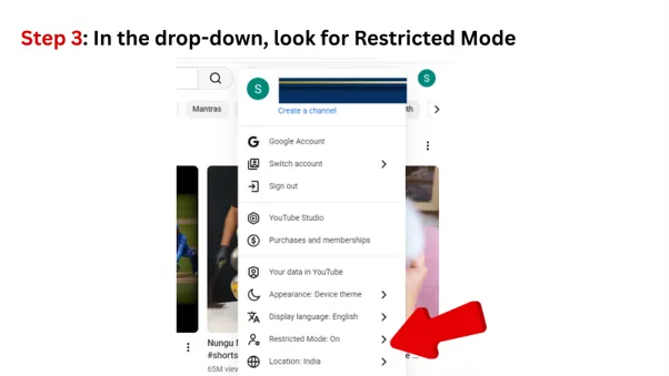 Click Restricted mode