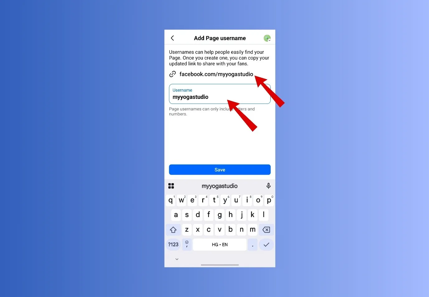 Facebook username