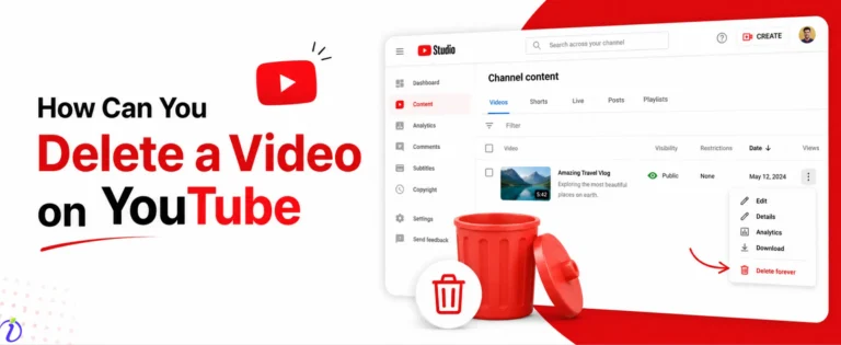 How can you delete a video on YouTube