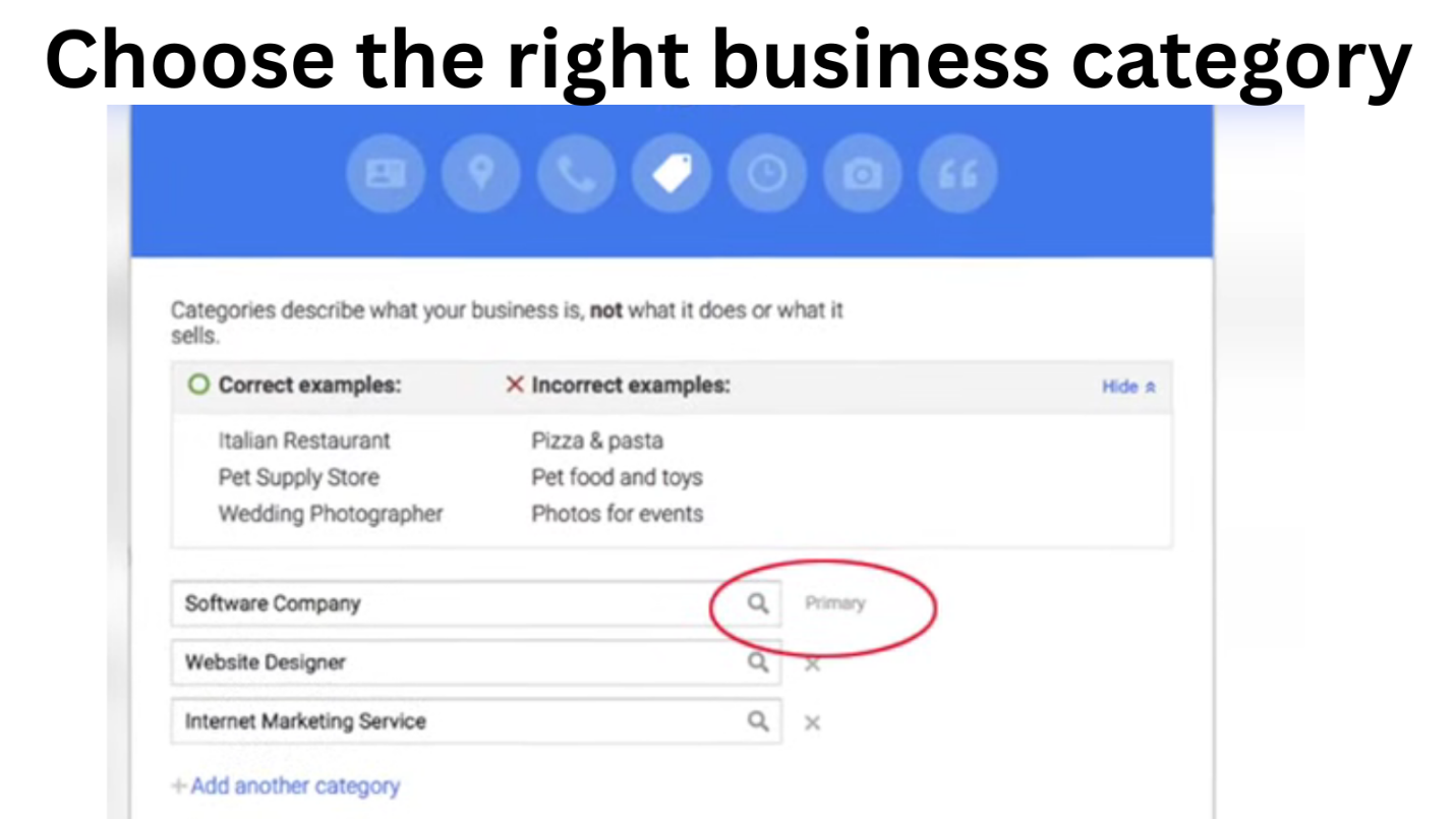 Choose business category 