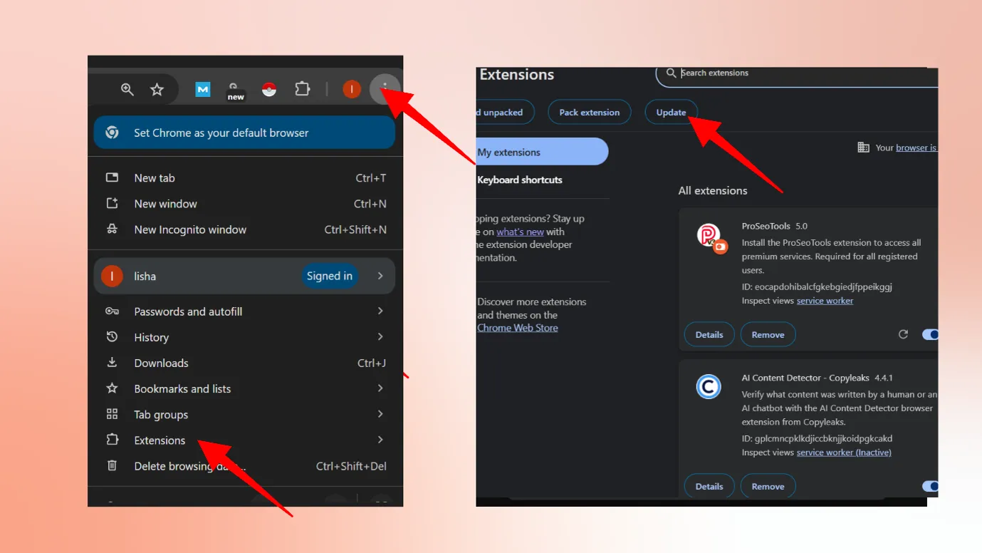 Update your extensions
