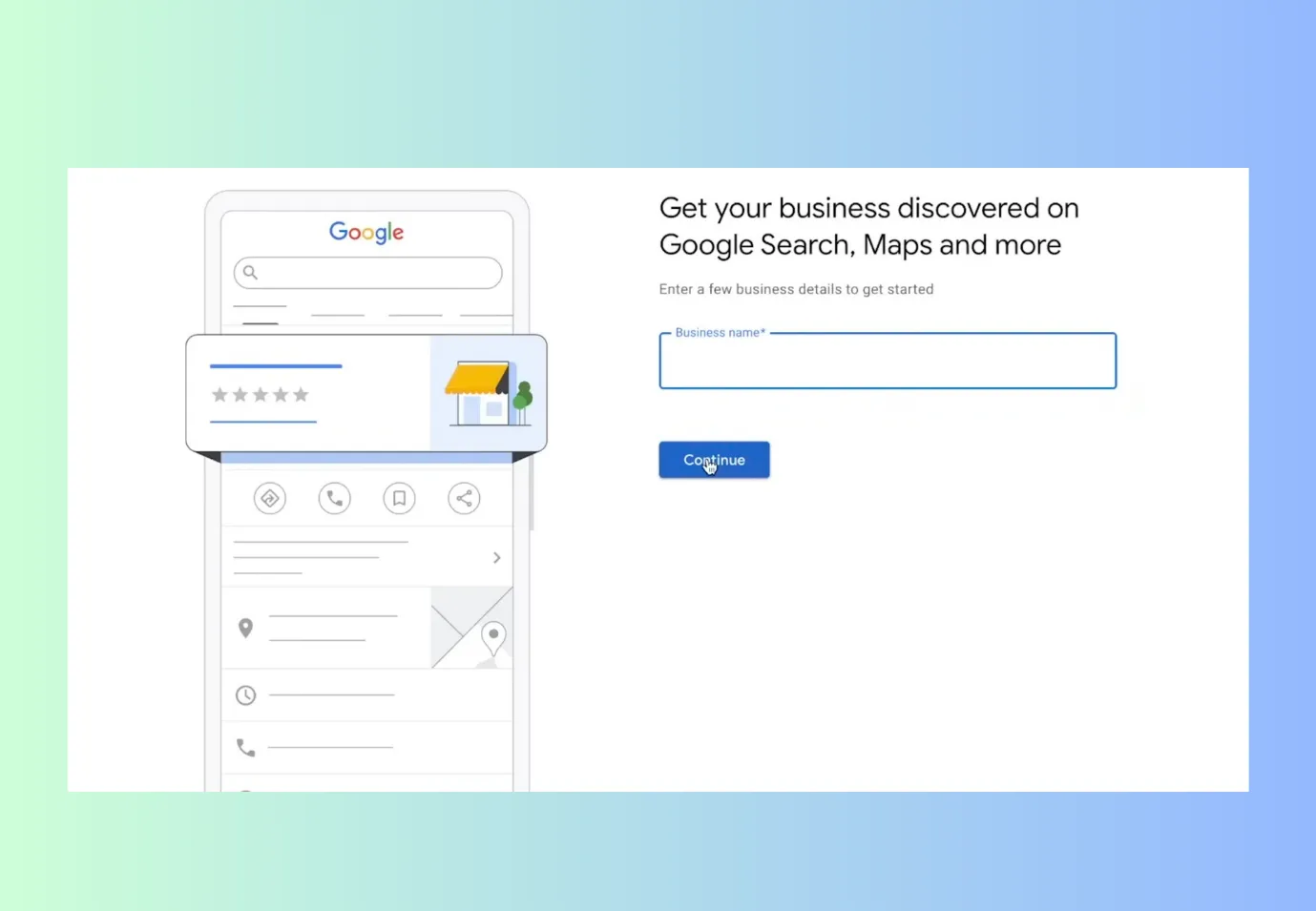 account on Google Business