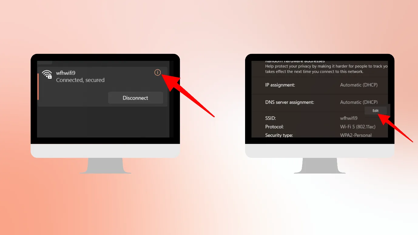 DNS settings on Windows