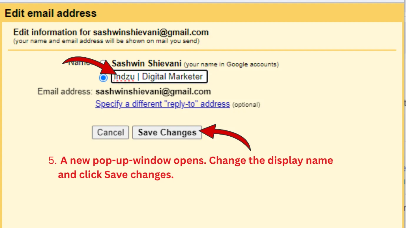 Edit info