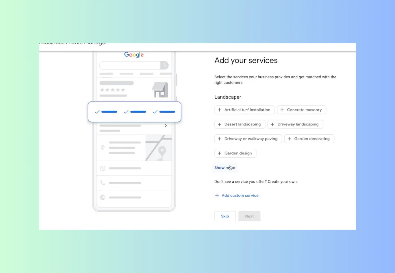 Add your services