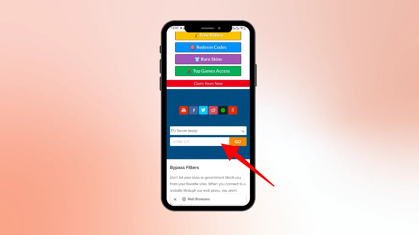 Proxy browser on Mobiles
