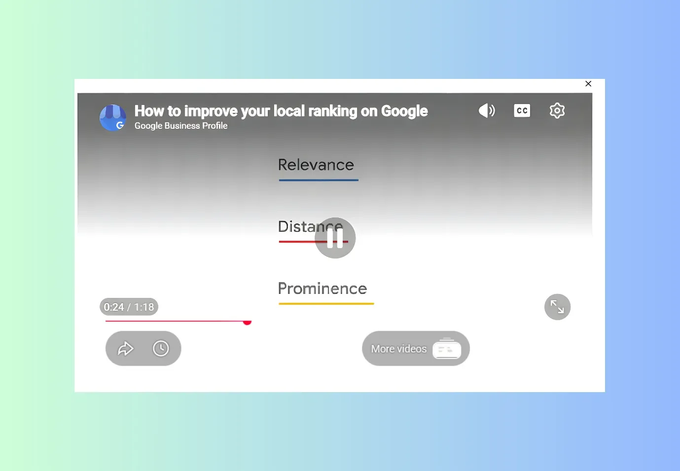 Local Ranking on Google