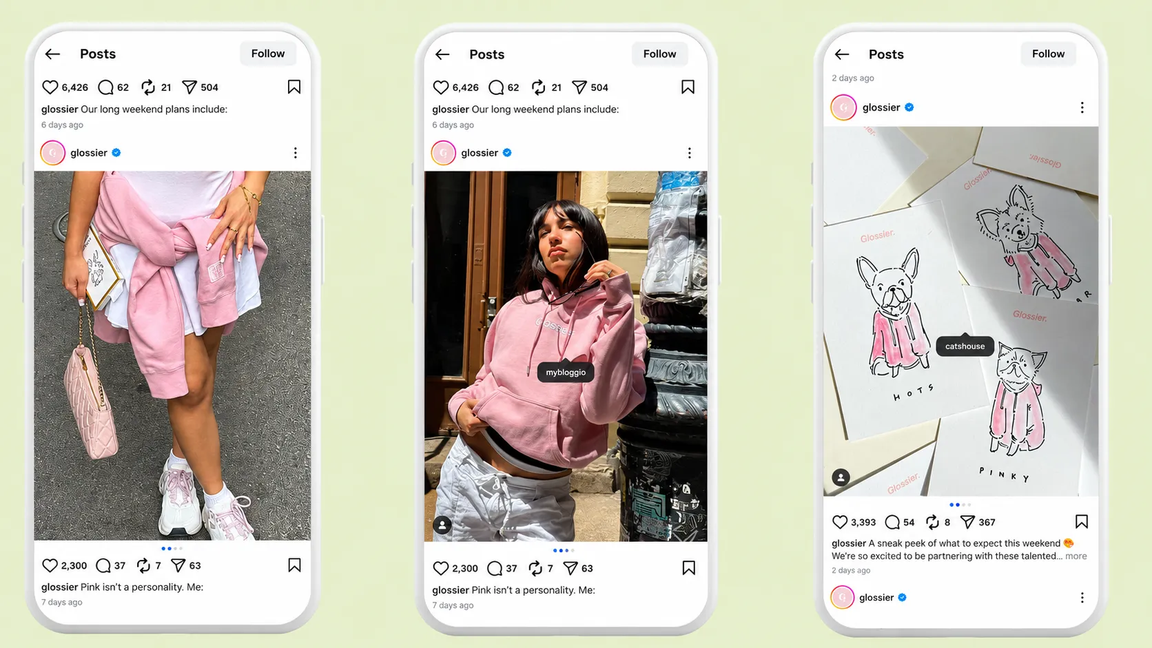 Real example of Instagram 