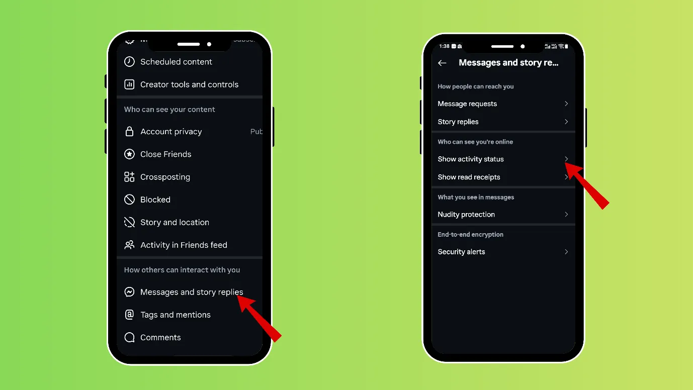 Messages and Story replies
