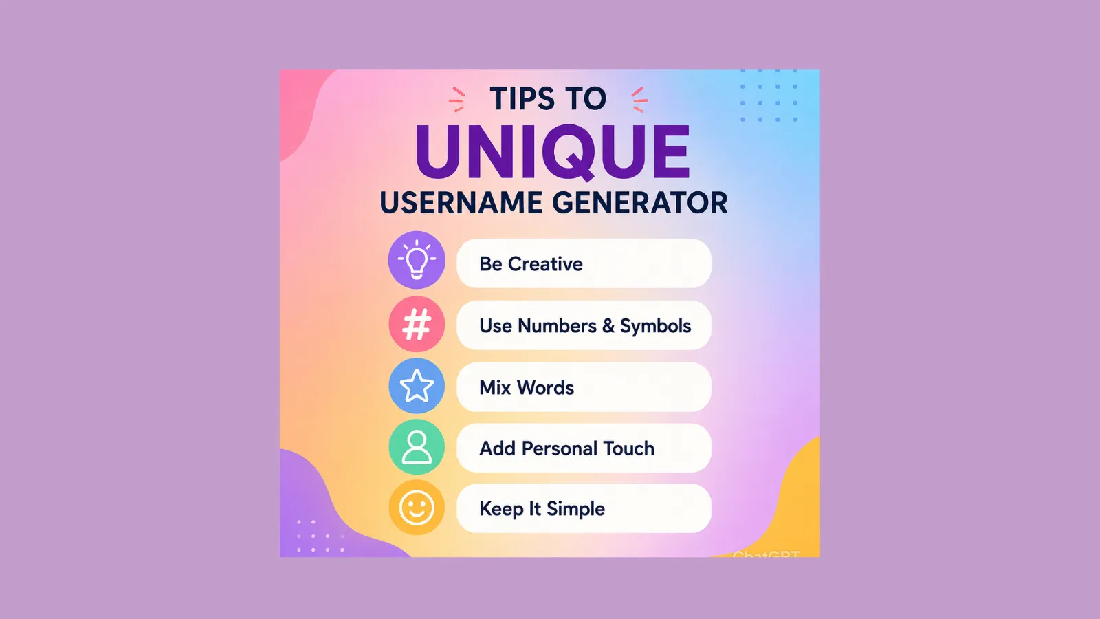 unique username generator