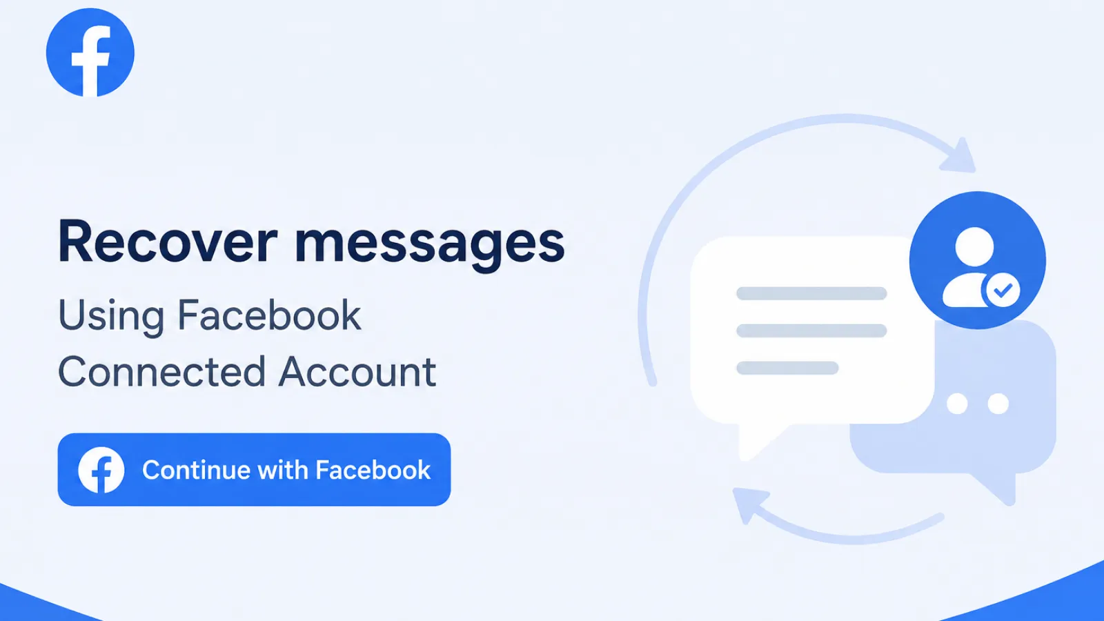 Recover messages using a Facebook Connected Account