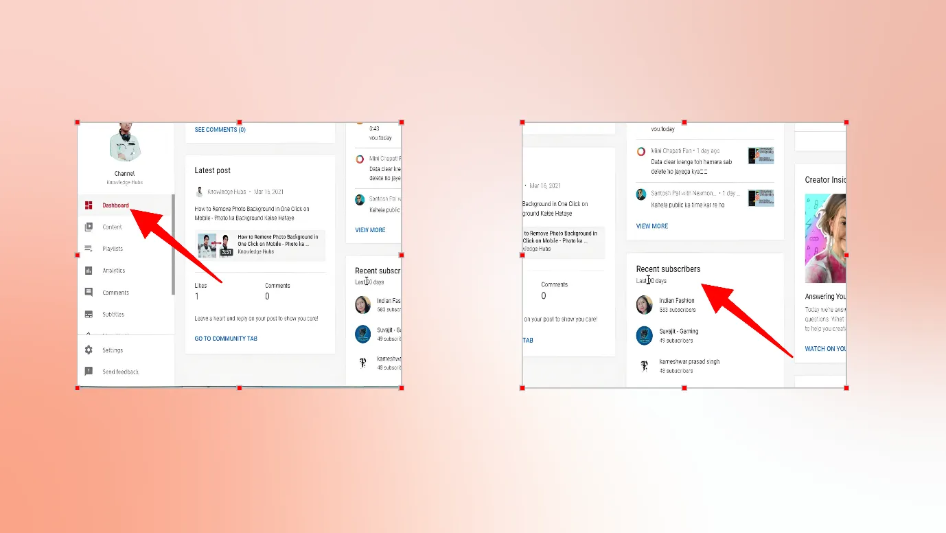 YouTube Studio interface