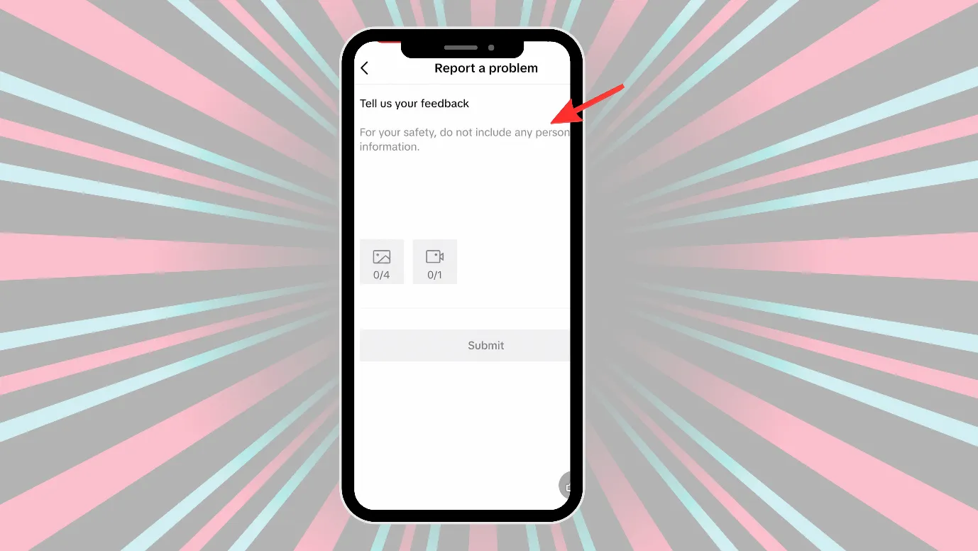 TikTok support page