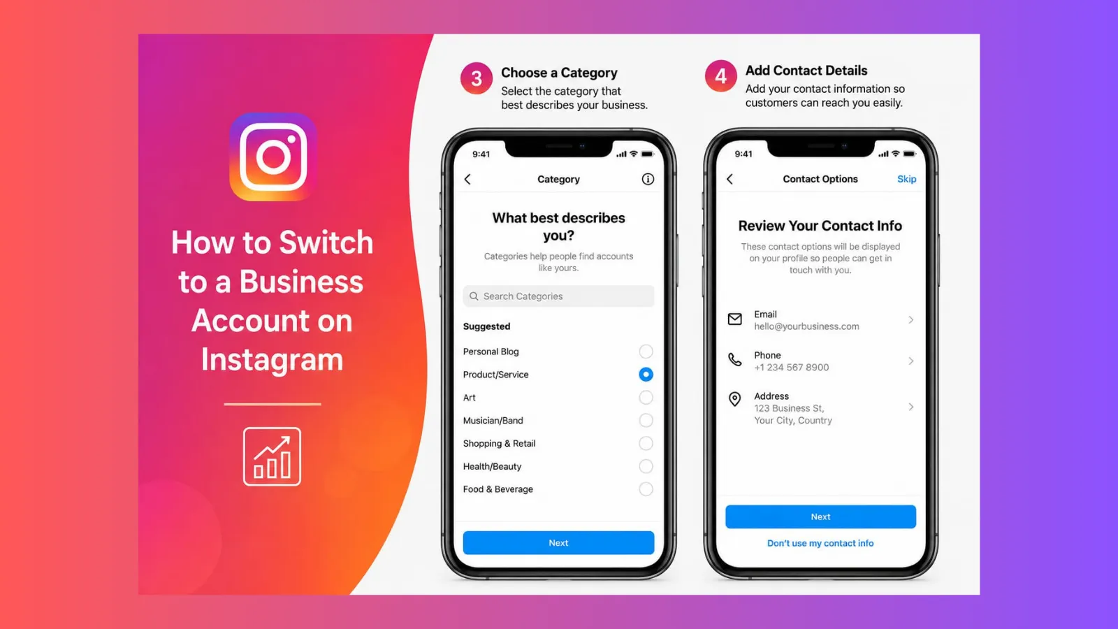 Switch to Business Account