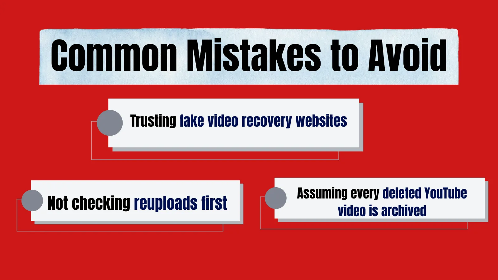 Common mistakes in YouTube Video
