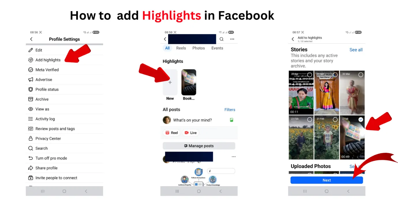 How to add Highlights in Facebook