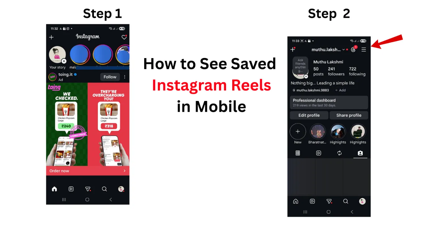 How to see save Instagram reels in mobile