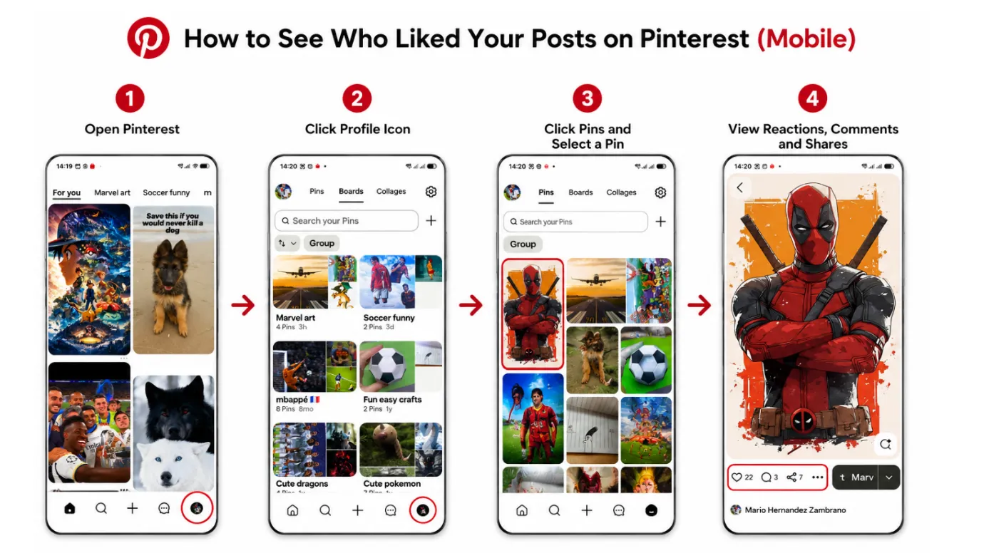  Who Liked Your Posts on Pinterest 