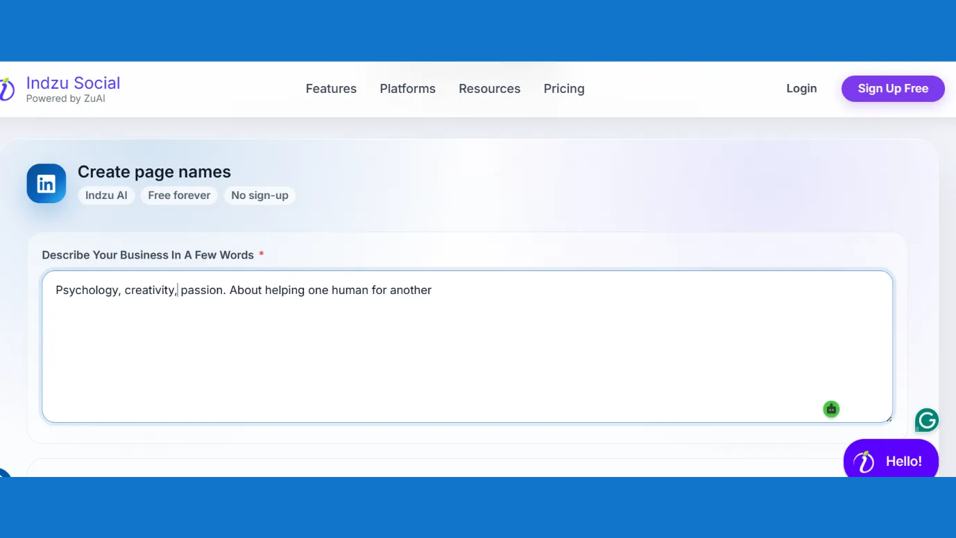 Create page names