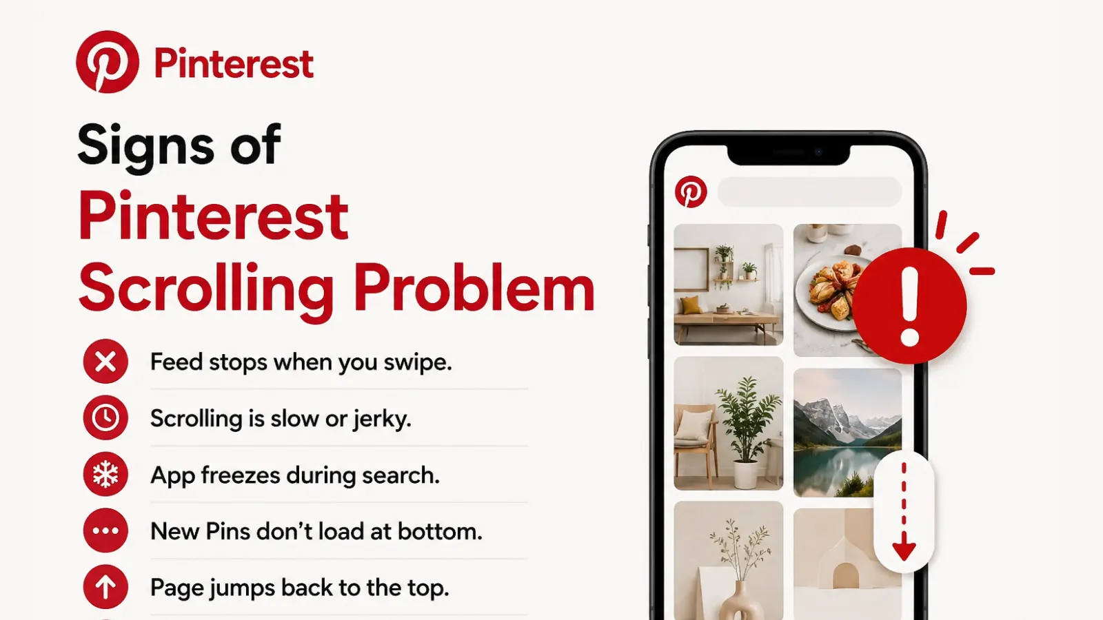 Pinterest scrolling problem