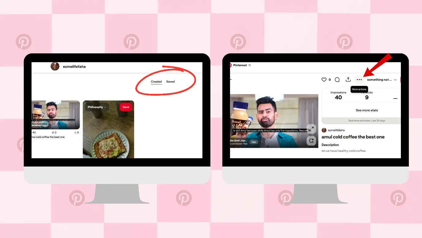 Open your Pinterest on desktop